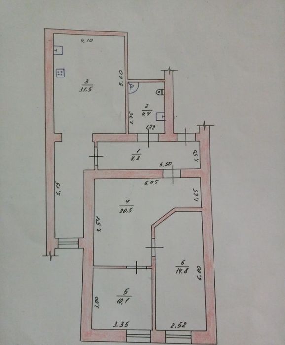 3-кімнатна квартира